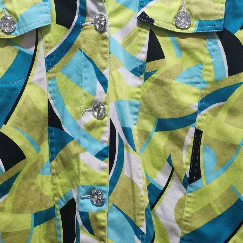 Annabell Button Front Jacket Shacket Vibrant Patt… - image 4